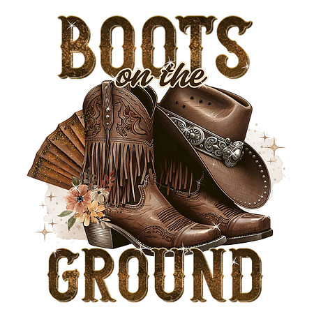 BrownCowgirlBootsandHat